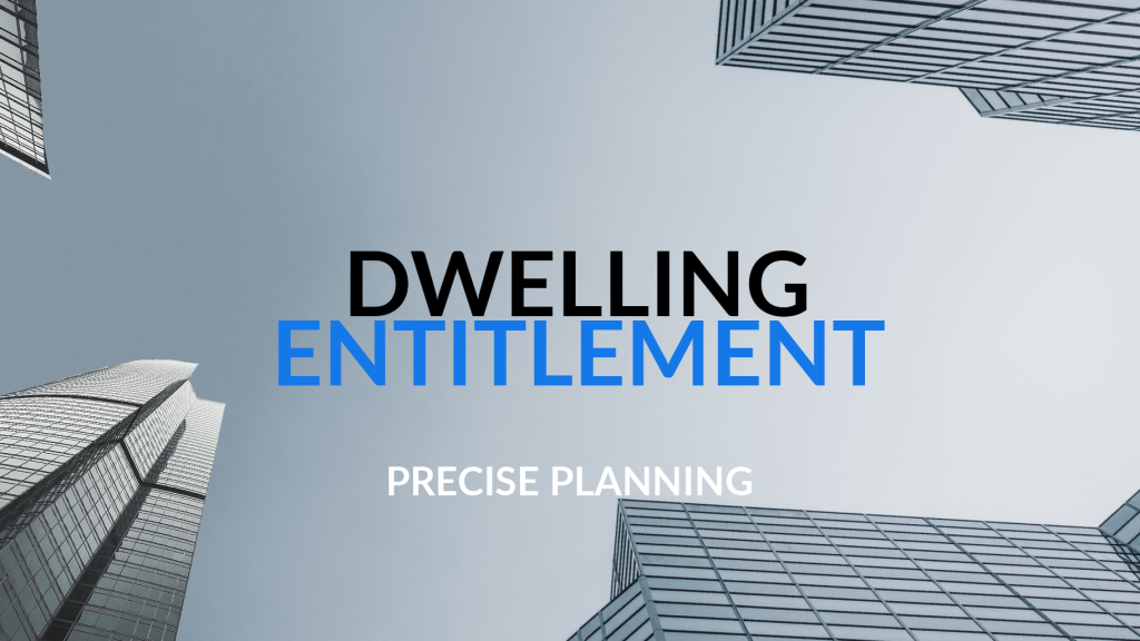 a banner showing the text dwelling entitlement